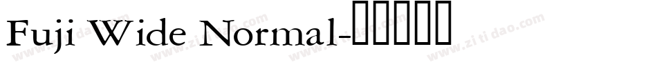 Fuji Wide Normal字体转换